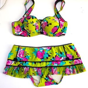 Betsey Johnson two piece bikini swimsuit